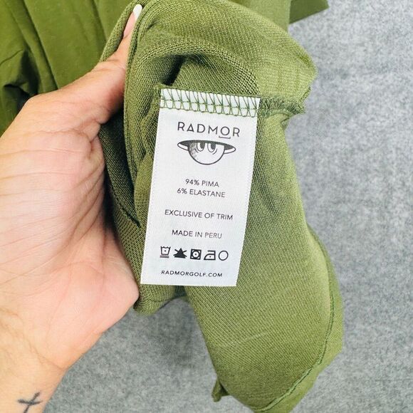 Radmor Polo Shirt Mens XL Green Pima Stretch Preppy Country Club - Picture 8 of 10